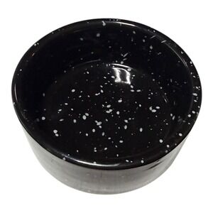 Black Speckled Ceramic Ramekin/ Trinket Bowl Granite Style Notched Base
